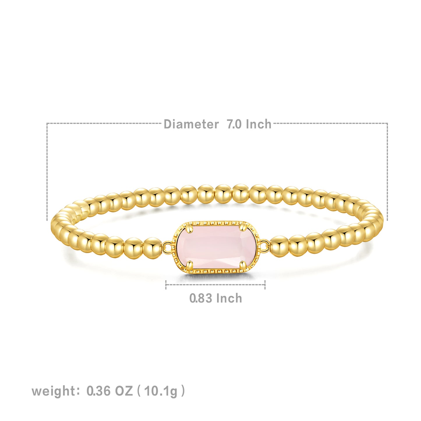 October·Light Pink Necklace and Bracelet·Birthstone Necklace and Bracelet Set