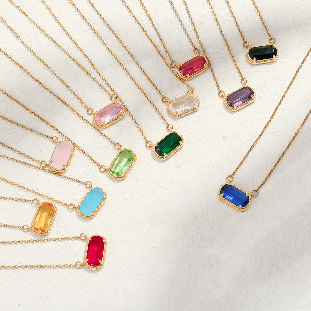 May·Emerald Necklace·Birthstone Necklace
