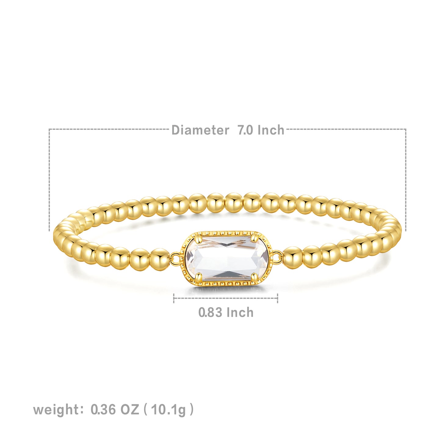 June·White Bracelet·Birthstone Bracelet