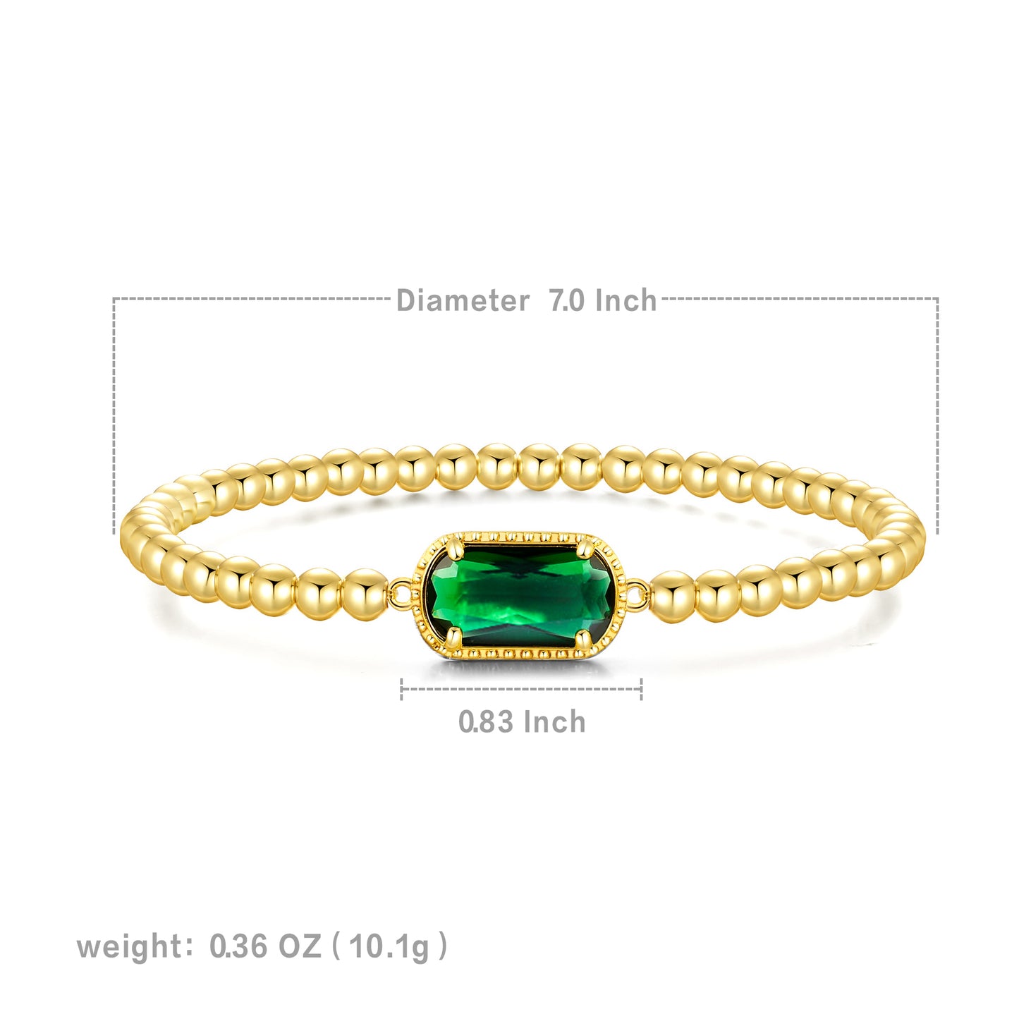 May·Emerald Bracelet·Birthstone Bracelet