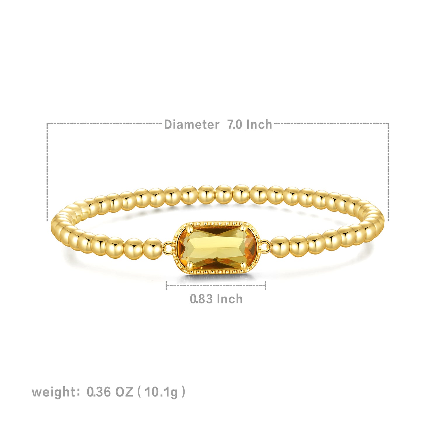 November· Golden Necklace and Bracelet·Birthstone Necklace and Bracelet Set