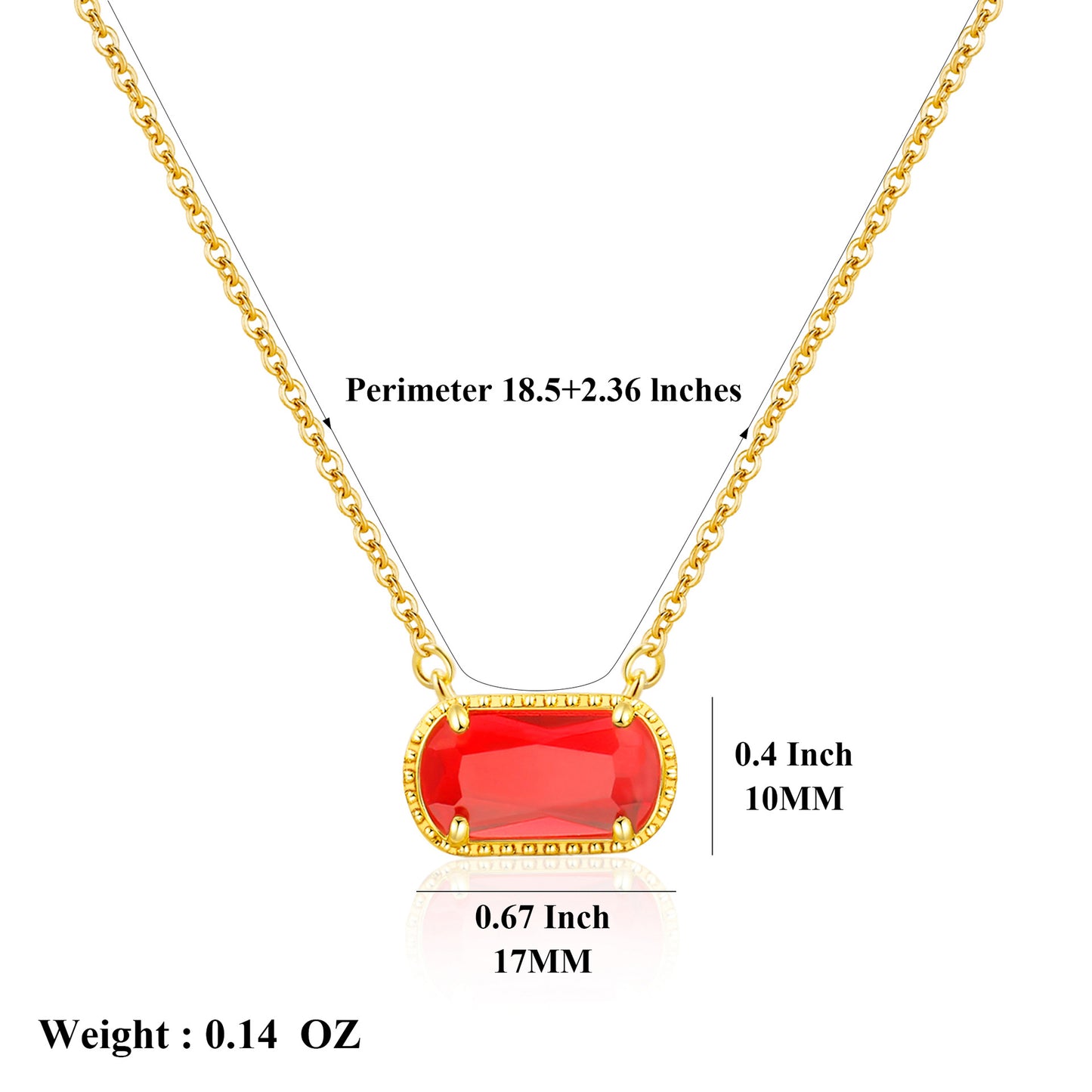 January · Garnet Necklace---Birthstone Necklace