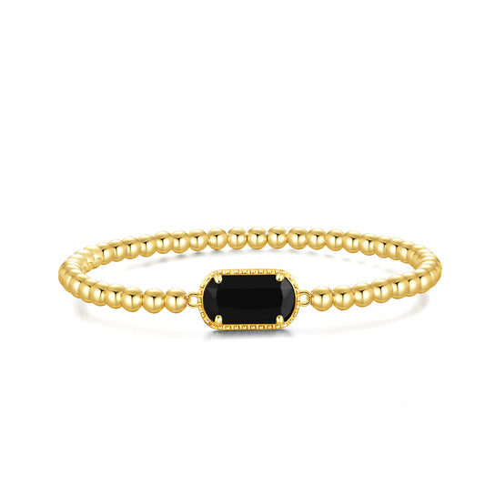 December· Black Bracelet·Birthstone Bracelet