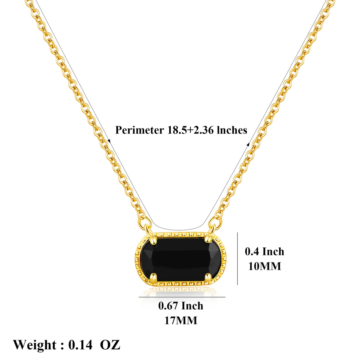 December· Black Necklace and Bracelet·Birthstone Necklace and Bracelet Set