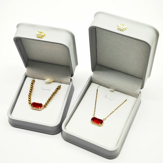 January· Garnet Necklace and Bracelet ·Birthstone Necklace and Bracelet Set