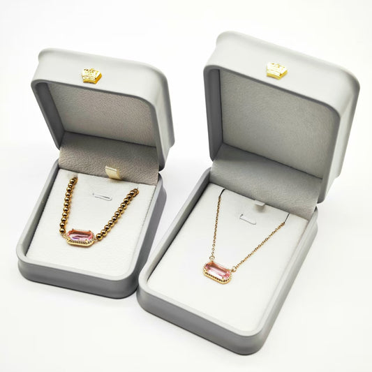 February · Pink Rhythm Necklace and Bracelet · Birthstone Necklace and Bracelet Set
