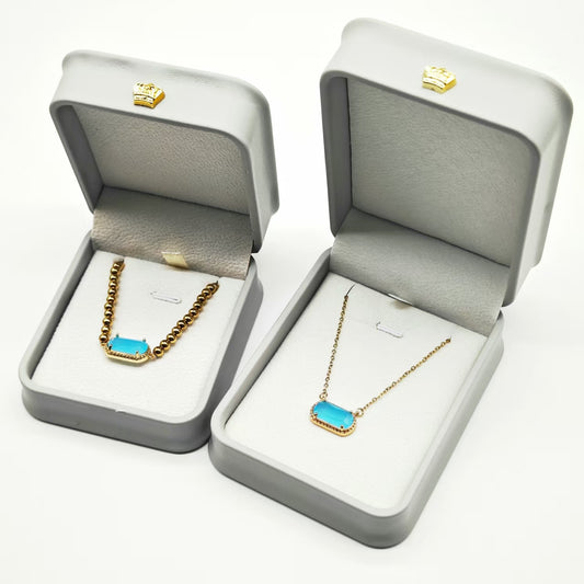 March· Light blue Elegance Necklace and Bracelet· Birthstone Necklace and Bracelet Set