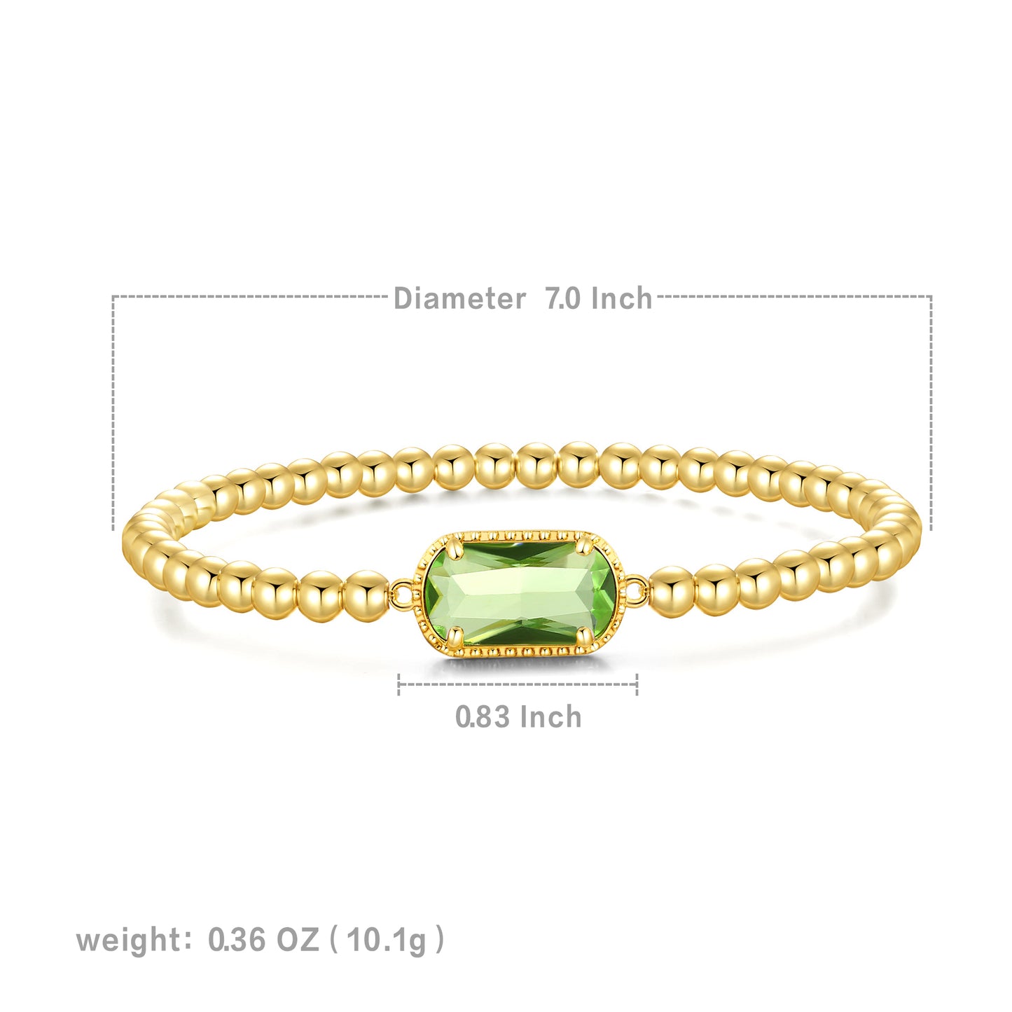 April ·Light Azure Bracelet · Birthstone Bracelet