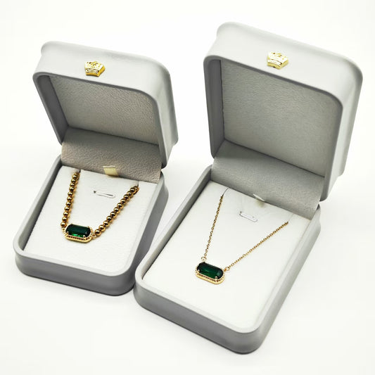 May·Emerald Necklace and Bracelet·Birthstone Necklace and Bracelet Set