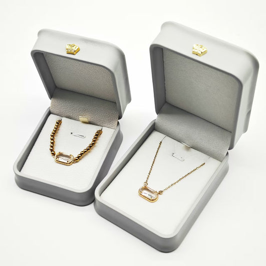 June·White Necklace and Bracelet·Birthstone Necklace and Bracelet Set