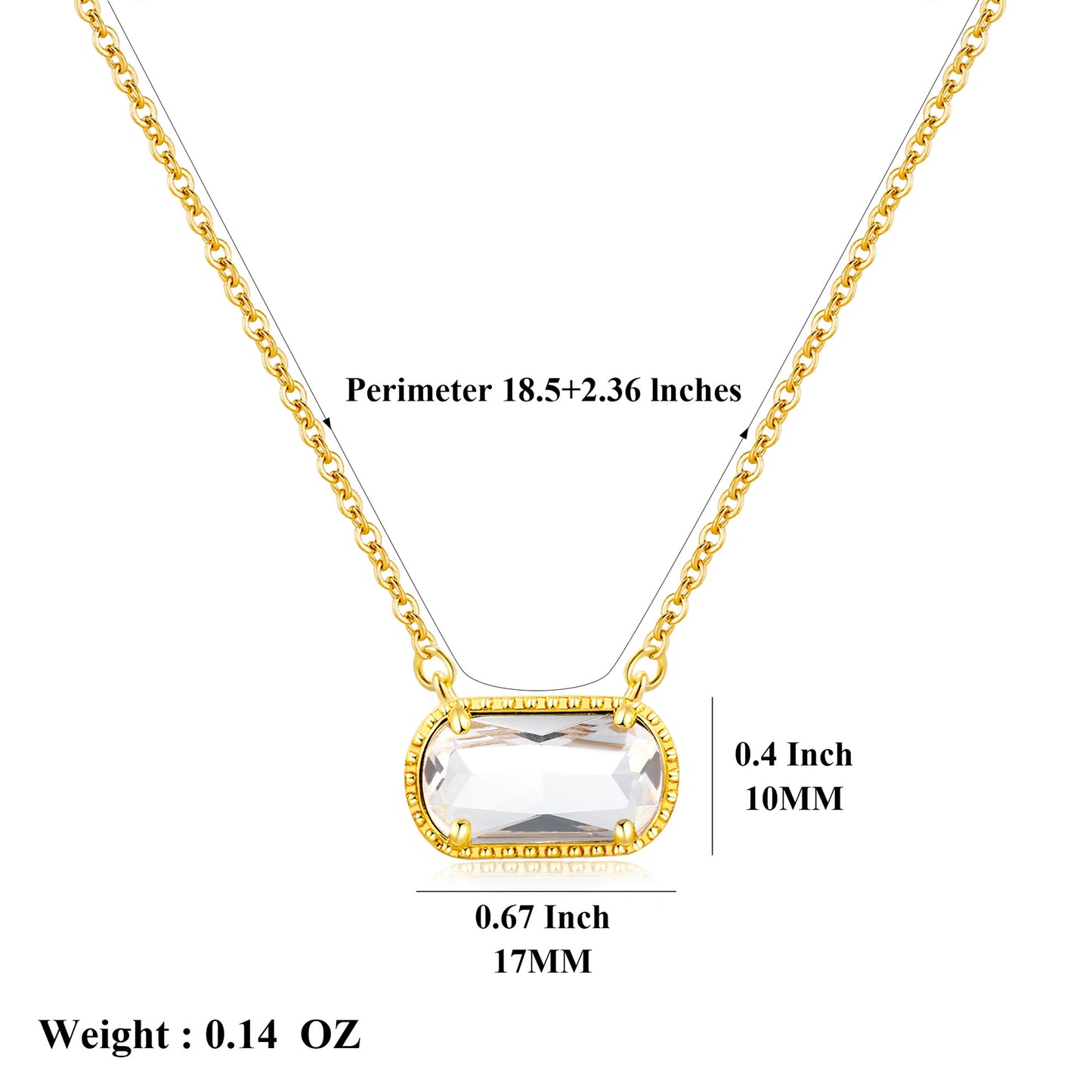 June·White Necklace and Bracelet·Birthstone Necklace and Bracelet Set