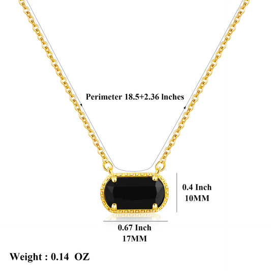December· Black Necklace·Birthstone Necklace
