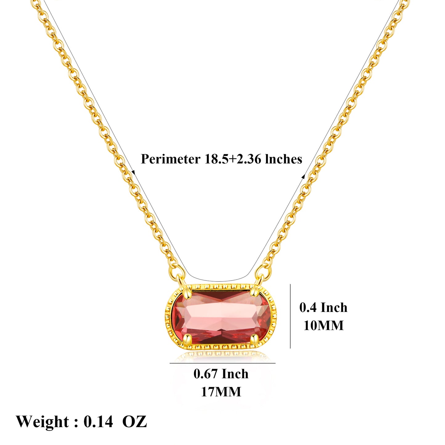 August·Scarlet Necklace·Birthstone Necklace