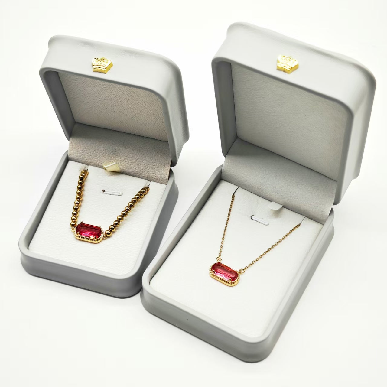 August·Scarlet Necklace and Bracelet·Birthstone Necklace and Bracelet Set