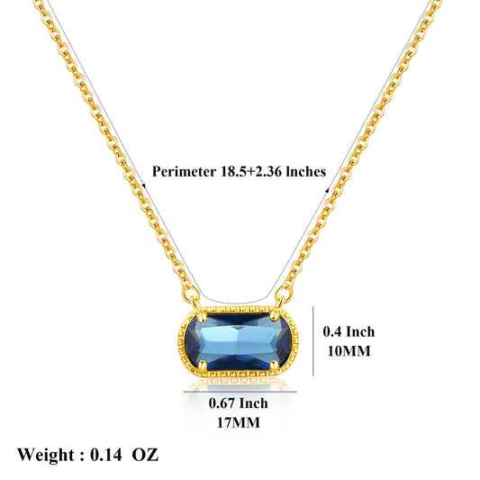 September·Dark Blue Necklace·Birthstone Necklace