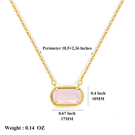 October·Light Pink Necklace·Birthstone Necklace